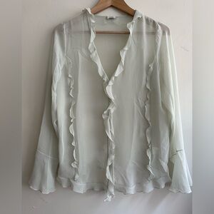 Wilfred Sensation Ruffled longsleeve chiffon blouse